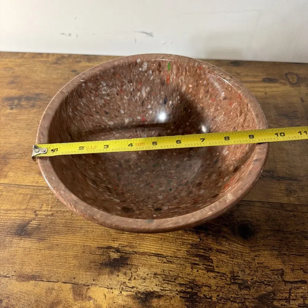 Vintage Texas Ware 118 Brown Multi Confetti Melamine Mixing Bowl Dallas, TX USA